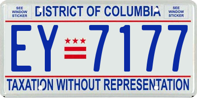 DC license plate EY7177