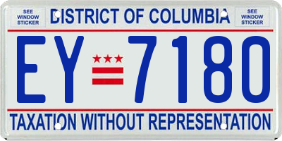 DC license plate EY7180