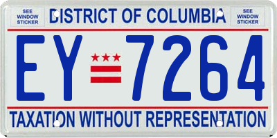 DC license plate EY7264