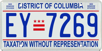 DC license plate EY7269