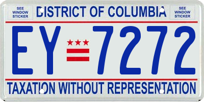 DC license plate EY7272