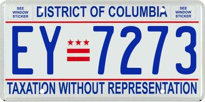 DC license plate EY7273