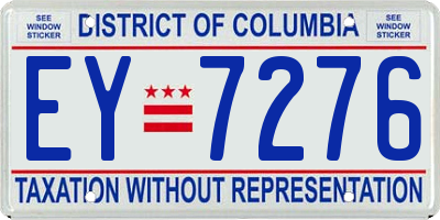 DC license plate EY7276