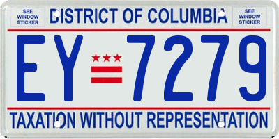 DC license plate EY7279