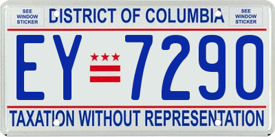 DC license plate EY7290