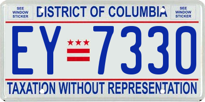 DC license plate EY7330