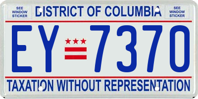 DC license plate EY7370