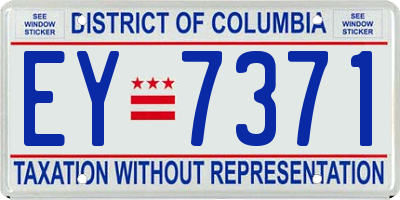 DC license plate EY7371