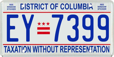 DC license plate EY7399