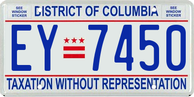 DC license plate EY7450