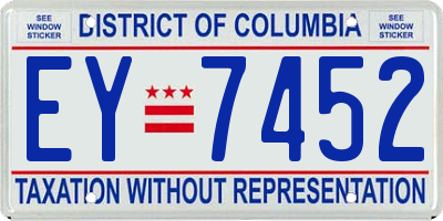 DC license plate EY7452