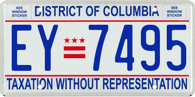 DC license plate EY7495