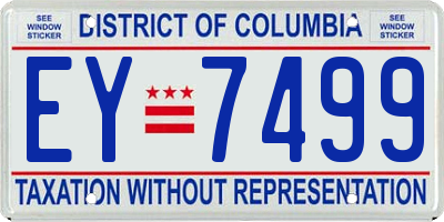 DC license plate EY7499