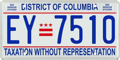 DC license plate EY7510