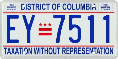 DC license plate EY7511