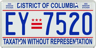 DC license plate EY7520