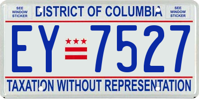 DC license plate EY7527