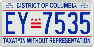 DC license plate EY7535