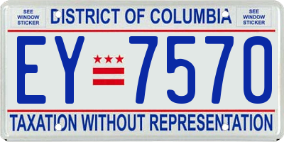 DC license plate EY7570