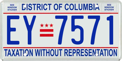 DC license plate EY7571