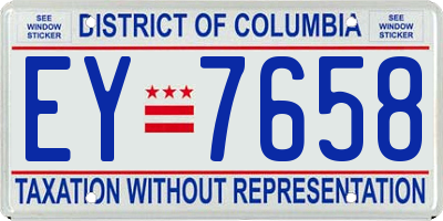 DC license plate EY7658