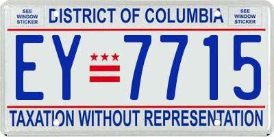 DC license plate EY7715