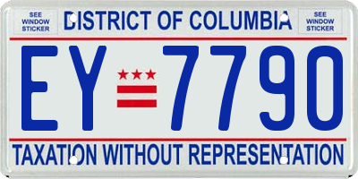 DC license plate EY7790