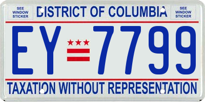 DC license plate EY7799