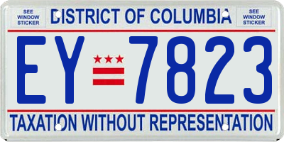 DC license plate EY7823