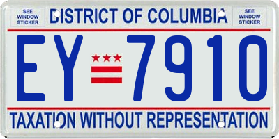 DC license plate EY7910