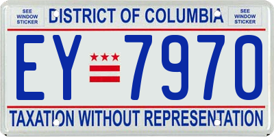 DC license plate EY7970