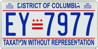 DC license plate EY7977