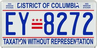 DC license plate EY8272