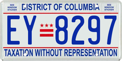 DC license plate EY8297