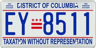 DC license plate EY8511