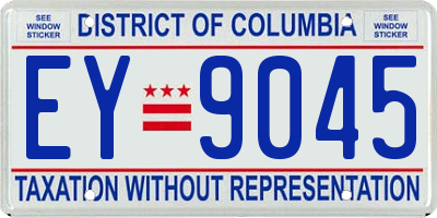 DC license plate EY9045