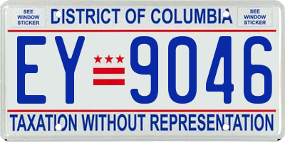 DC license plate EY9046