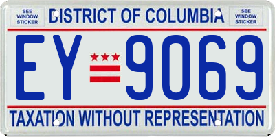 DC license plate EY9069