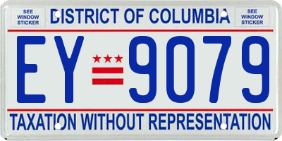 DC license plate EY9079