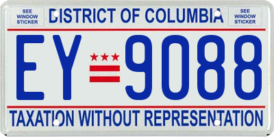 DC license plate EY9088