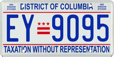 DC license plate EY9095