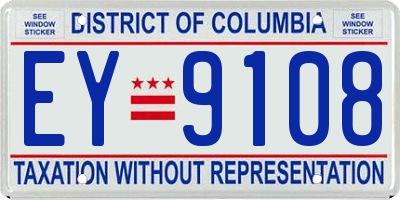 DC license plate EY9108