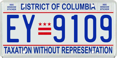 DC license plate EY9109