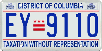 DC license plate EY9110