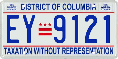 DC license plate EY9121