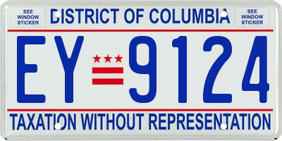 DC license plate EY9124