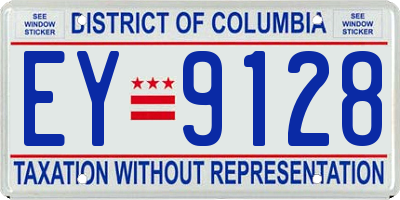 DC license plate EY9128