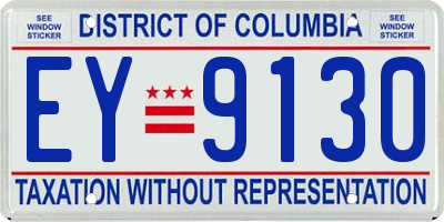 DC license plate EY9130