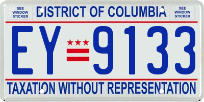 DC license plate EY9133