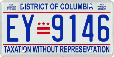 DC license plate EY9146